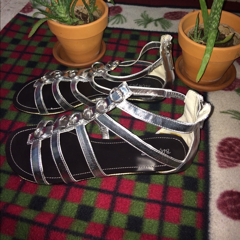 🌸✨ Bumper Women's Silver Sandals