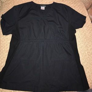 XL Black Cherokee flexible scrub top