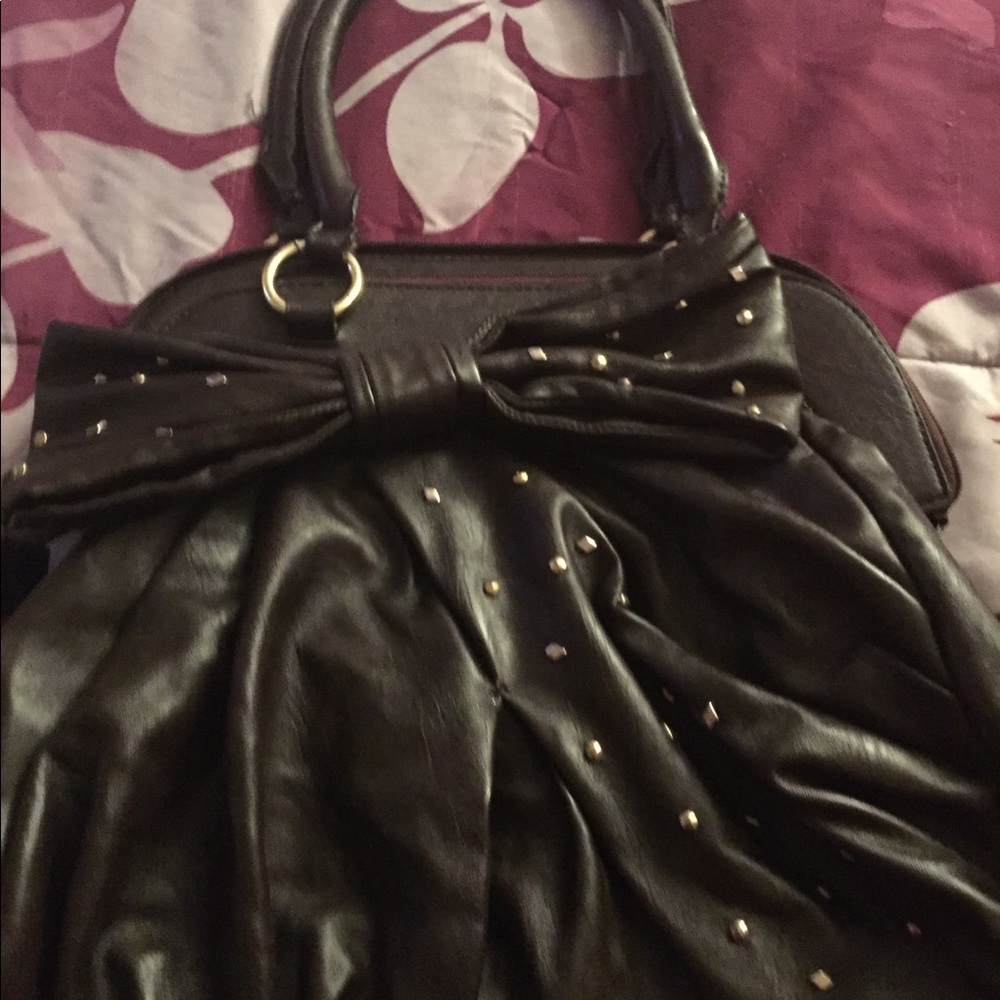 Brown Bow Purse