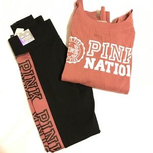 NWT PINK 💞 VS sweater and ultimate pants