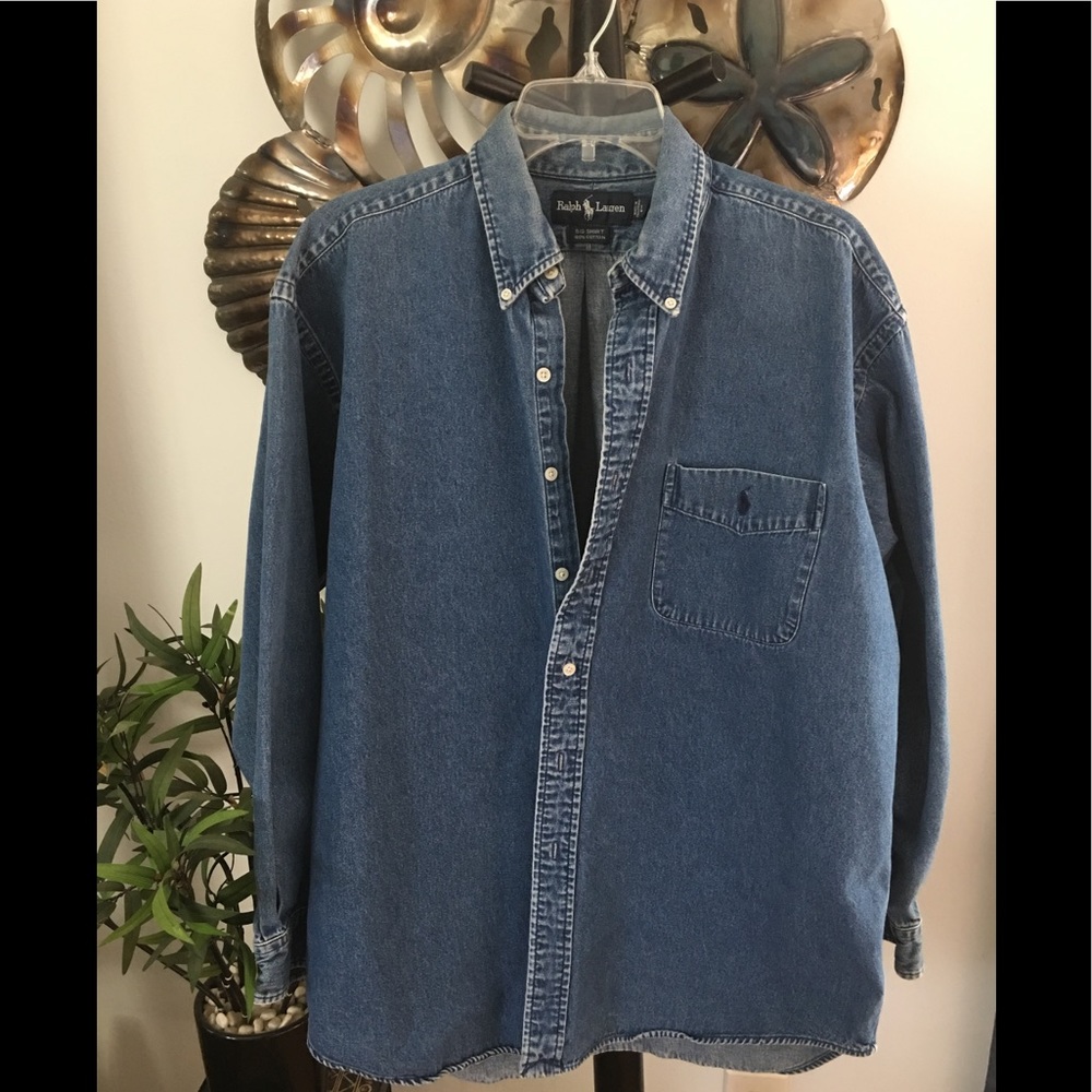 Vintage Men's Ralph Lauren Denim Big Shirt