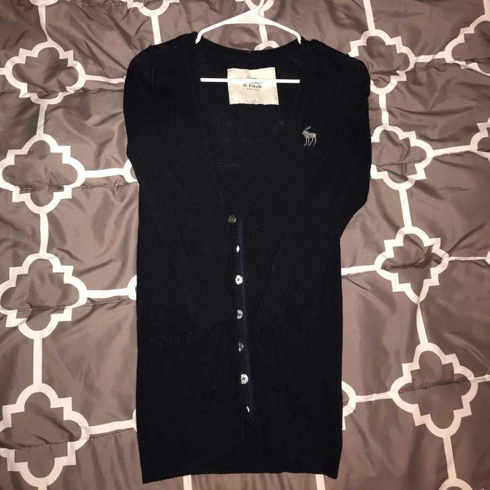 Women’s Navy Blue Abercrombie & Fitch Cardigan