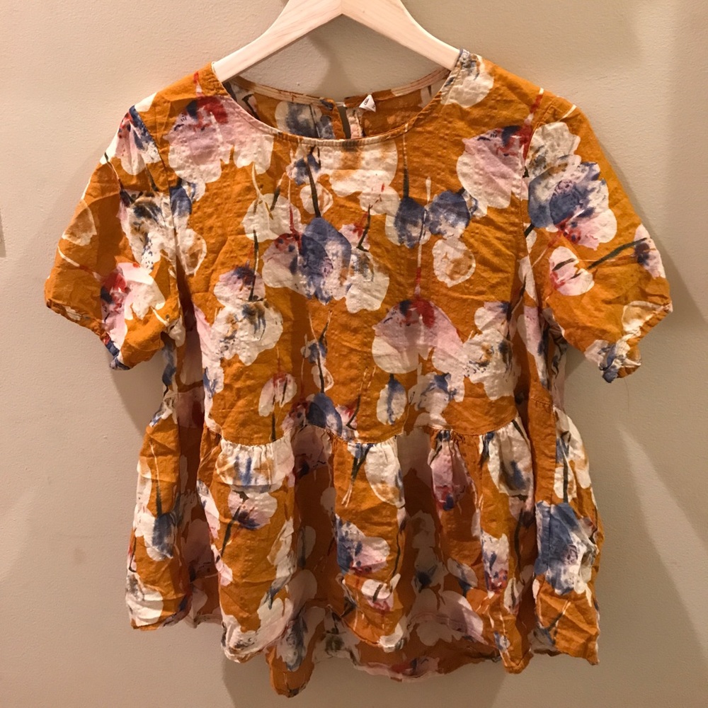 Floral peplum top