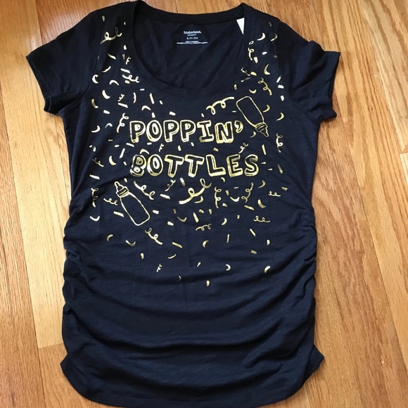 Motherhood Maternity Tops -  SALE "Poppin' Bottles" Maternity Tee