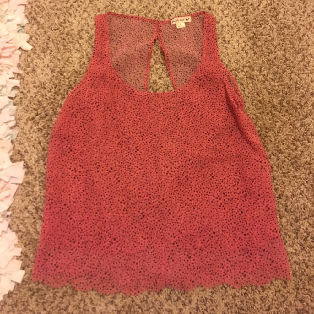 Open back heart tank