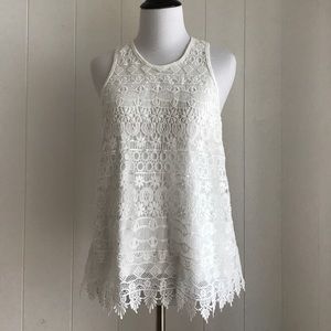 White lace tank