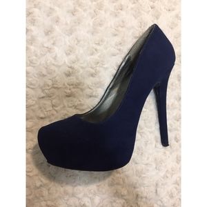 Blue Platform Stilettos