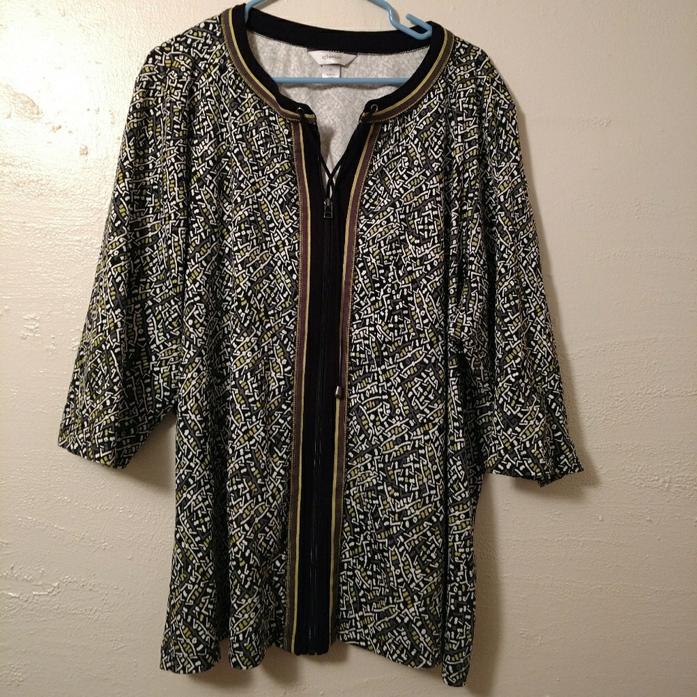 NWOT Plus size zip up shirt