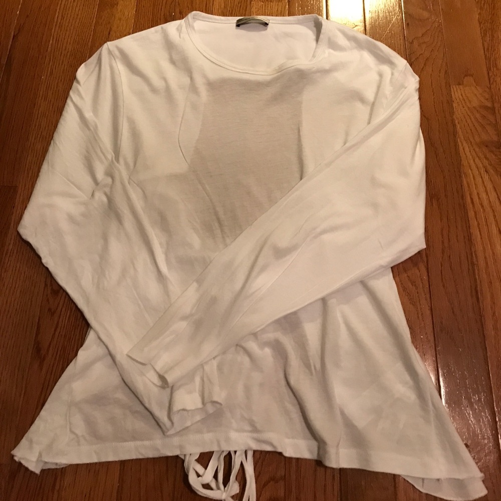 Long sleeve shirt with open back