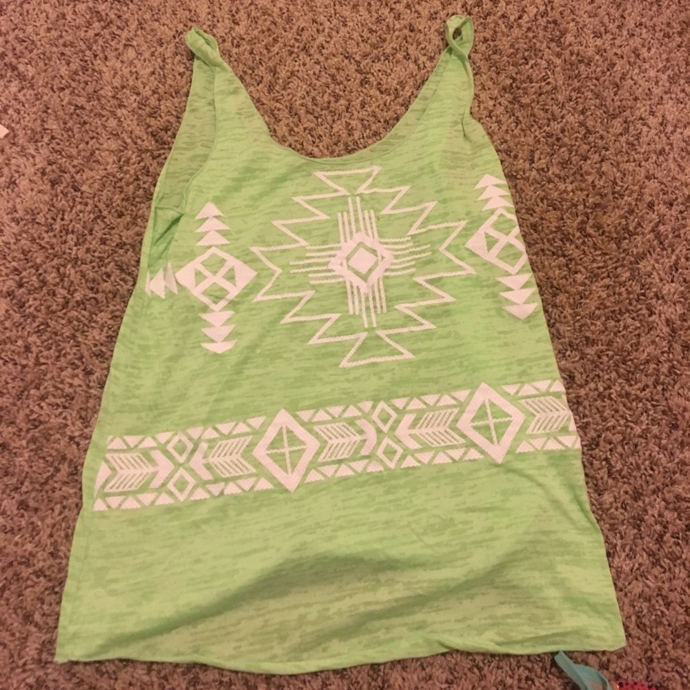 Lime green Aztec tank