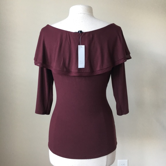 Off the shoulder flounce top shirt SOLD - Picture 4 of 5