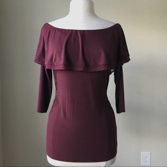 Off the shoulder flounce top shirt SOLD - Picture 5 of 5