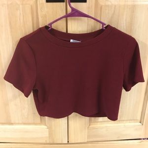 Burgundy crop top