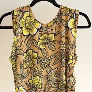 Graphic/Stylized Floral Sleeveless Tank Top S