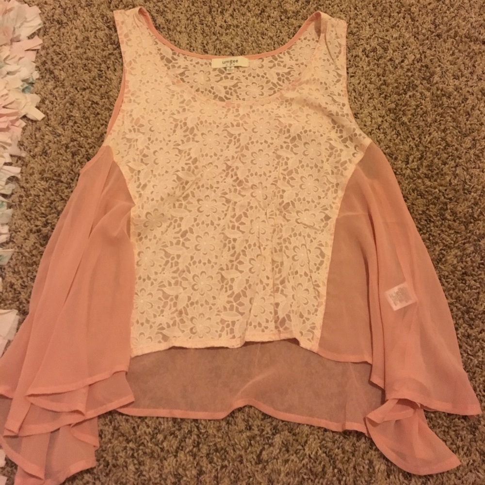 Umgee sheer rose top