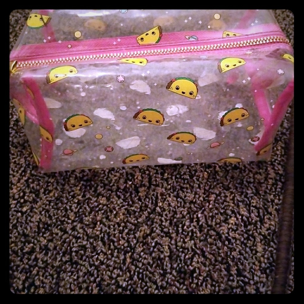Taco makeup bag