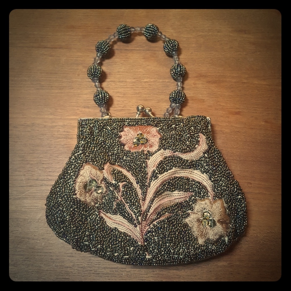 Intricately Beaded Clutch/ Mini Purse