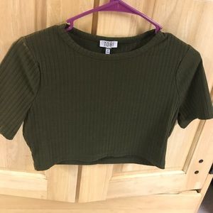 Olive Crop Top