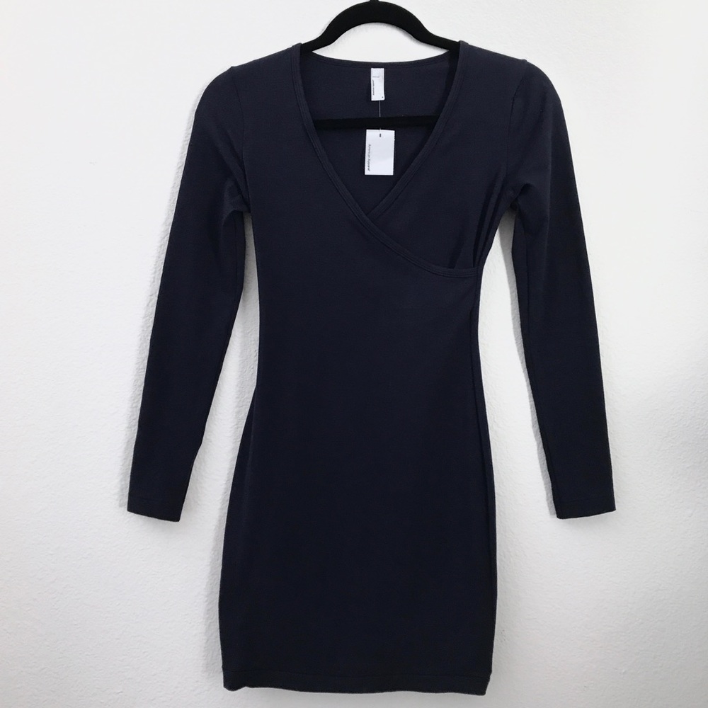 NWT American Apparel Criss-Cross Navy Dress