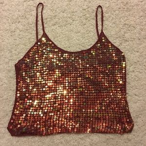 Sequin Festival Crochet Tank
