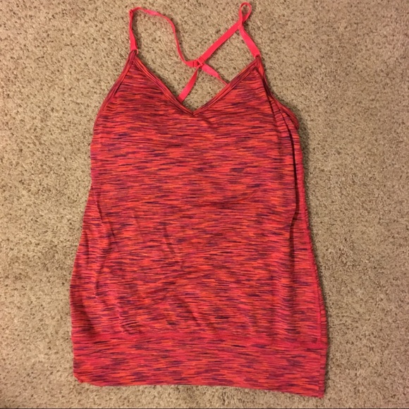 Roxy Low Key Built in Bra Tank Red Pink Small - Picture 3 of 5