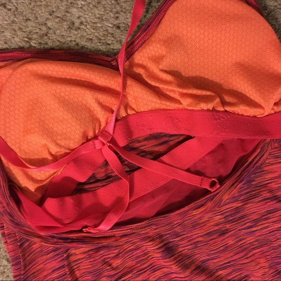 Roxy Low Key Built in Bra Tank Red Pink Small - Picture 5 of 5