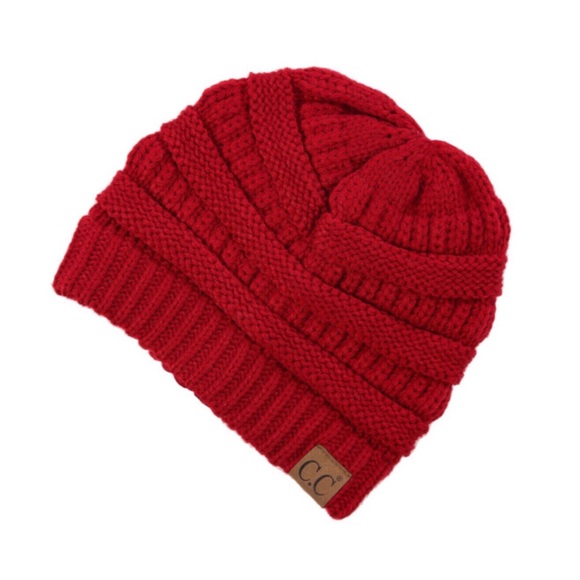 ❗️LAST 1❗️ ❄️SALE❄️ Cable Knit Beanie - Red - Picture 4 of 5