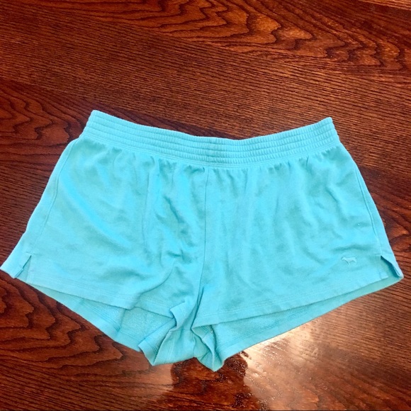 PINK Victoria's Secret Pants - VS Pink Teal Lounge Sweater Shorts