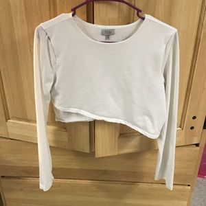 White long sleeve crop top