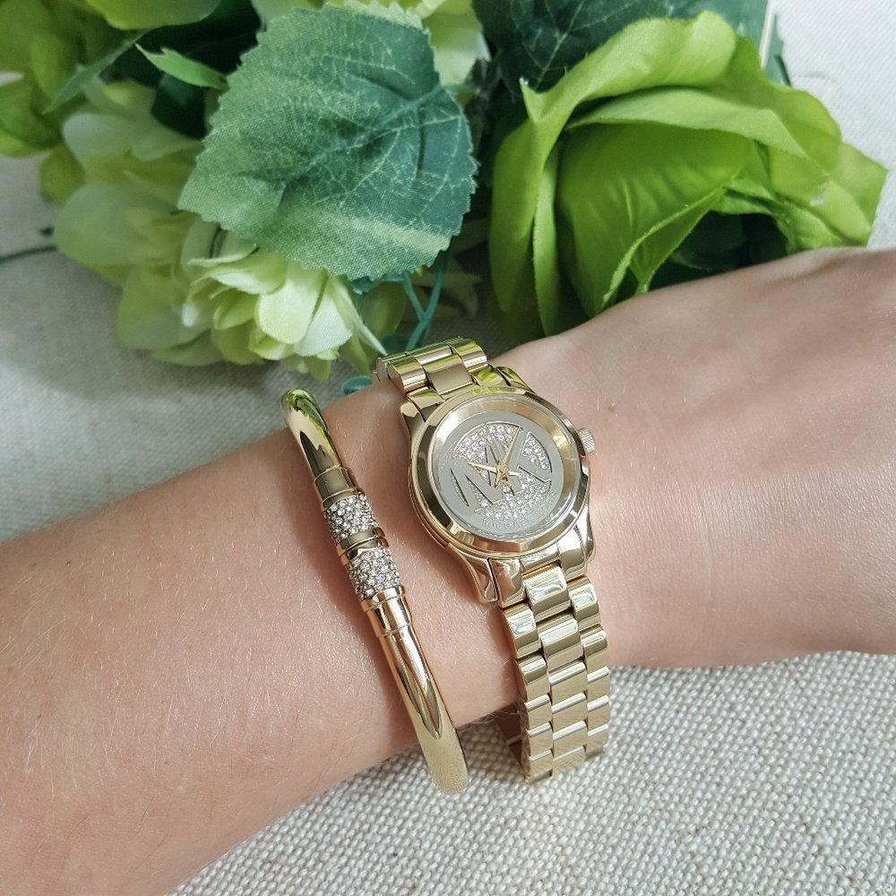 Michael Kors watch + bracelet set MK3624 gold MK - Picture 2 of 8