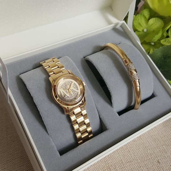 Michael Kors watch + bracelet set MK3624 gold MK - Picture 3 of 8