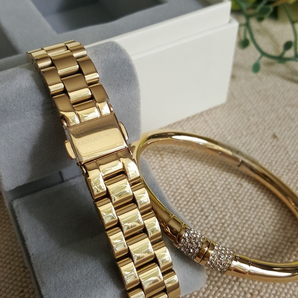 Michael Kors watch + bracelet set MK3624 gold MK - Picture 5 of 8