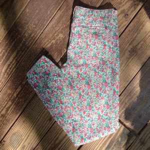 Liberty floral J. Crew Toothpick jeans