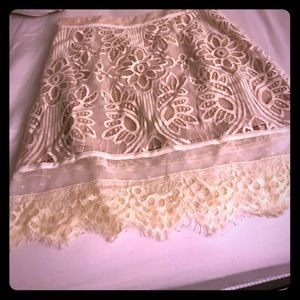 Beautiful lace ivory skirt