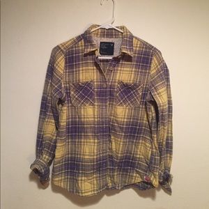 Blue and yellow flannel