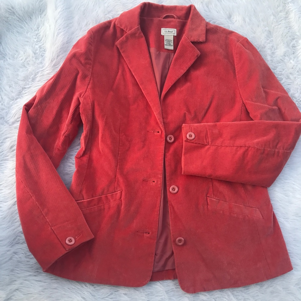 ✔️LL Bean Corduroy Copper Orange Blazer