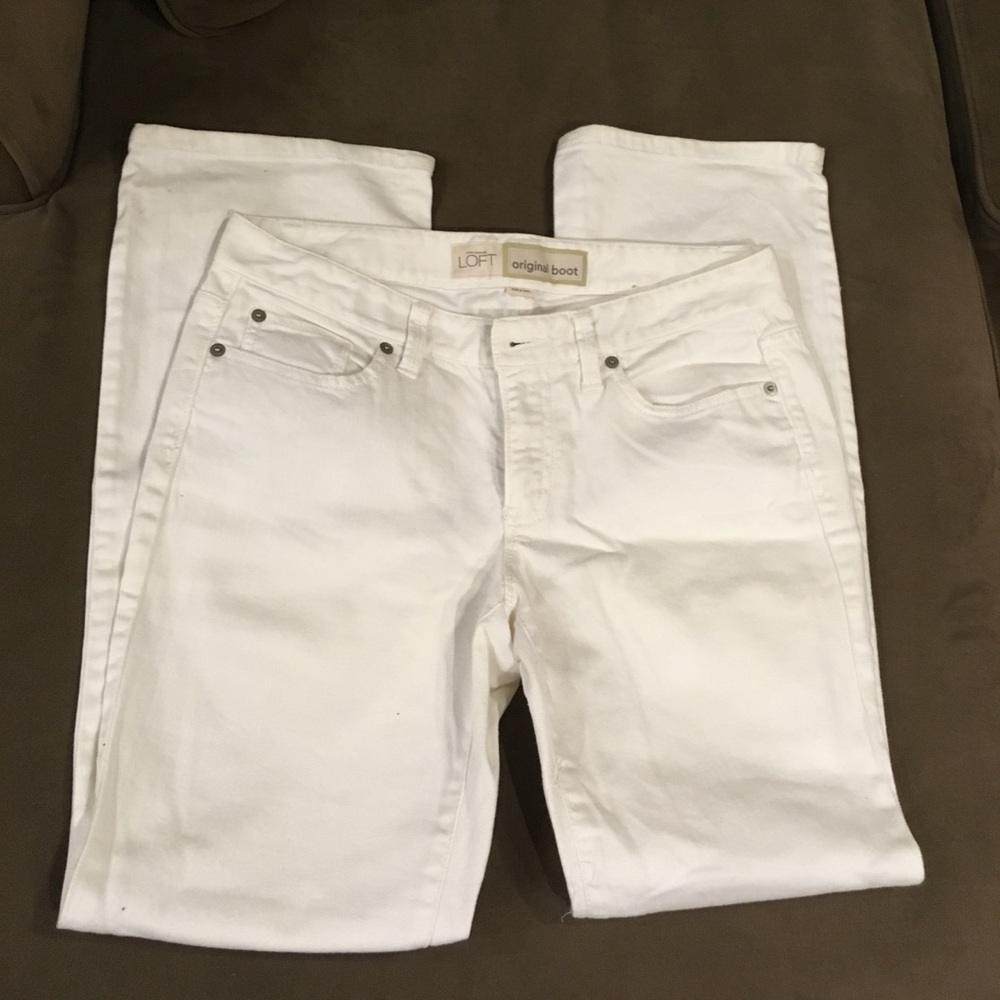 Ann Taylor Loft white jeans