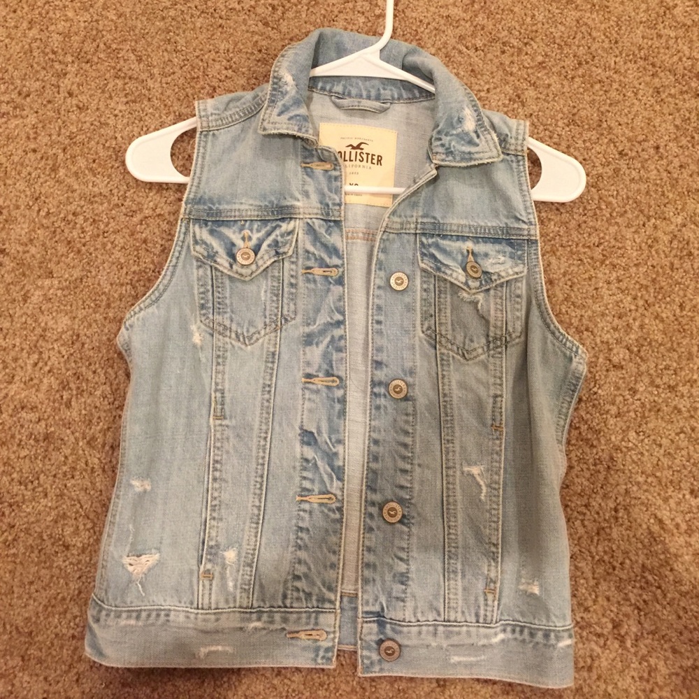 Hollister Distressed Light Wash Jean Jacket