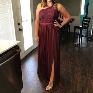 Burgundy bridesmaid dress
