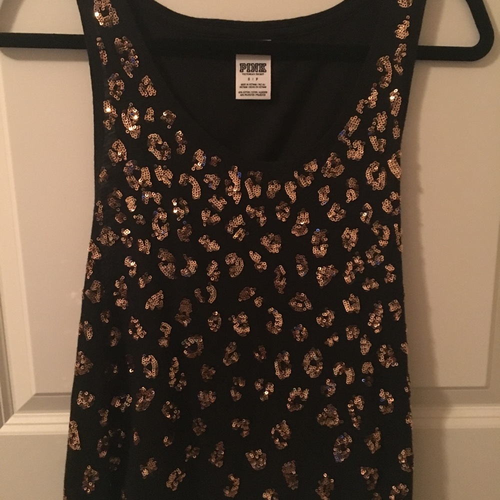 Cropped sequined top