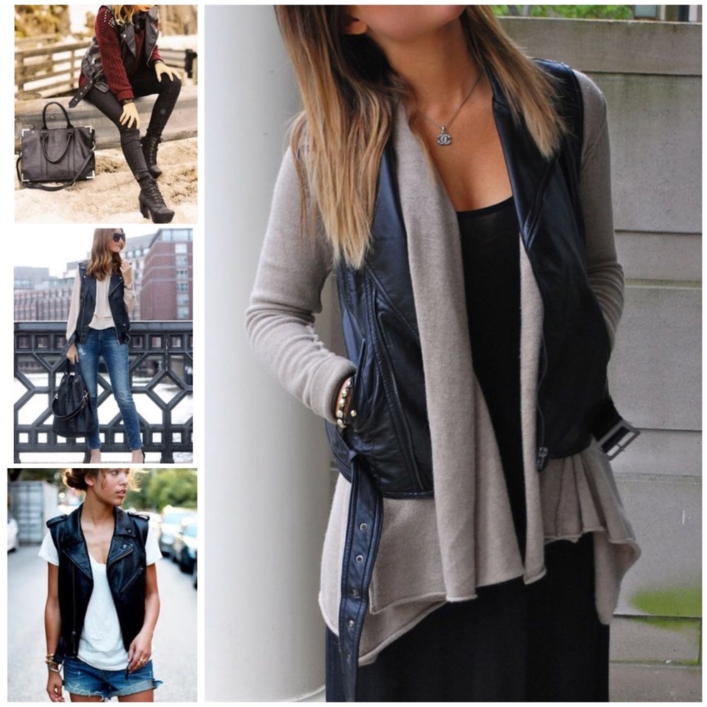 ✨Host Pick✨ Faux Leather Moto Vest