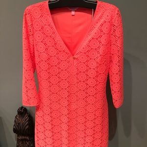 Lilly Pulitzer Lamora Dress Medium Pucker Pink EUC