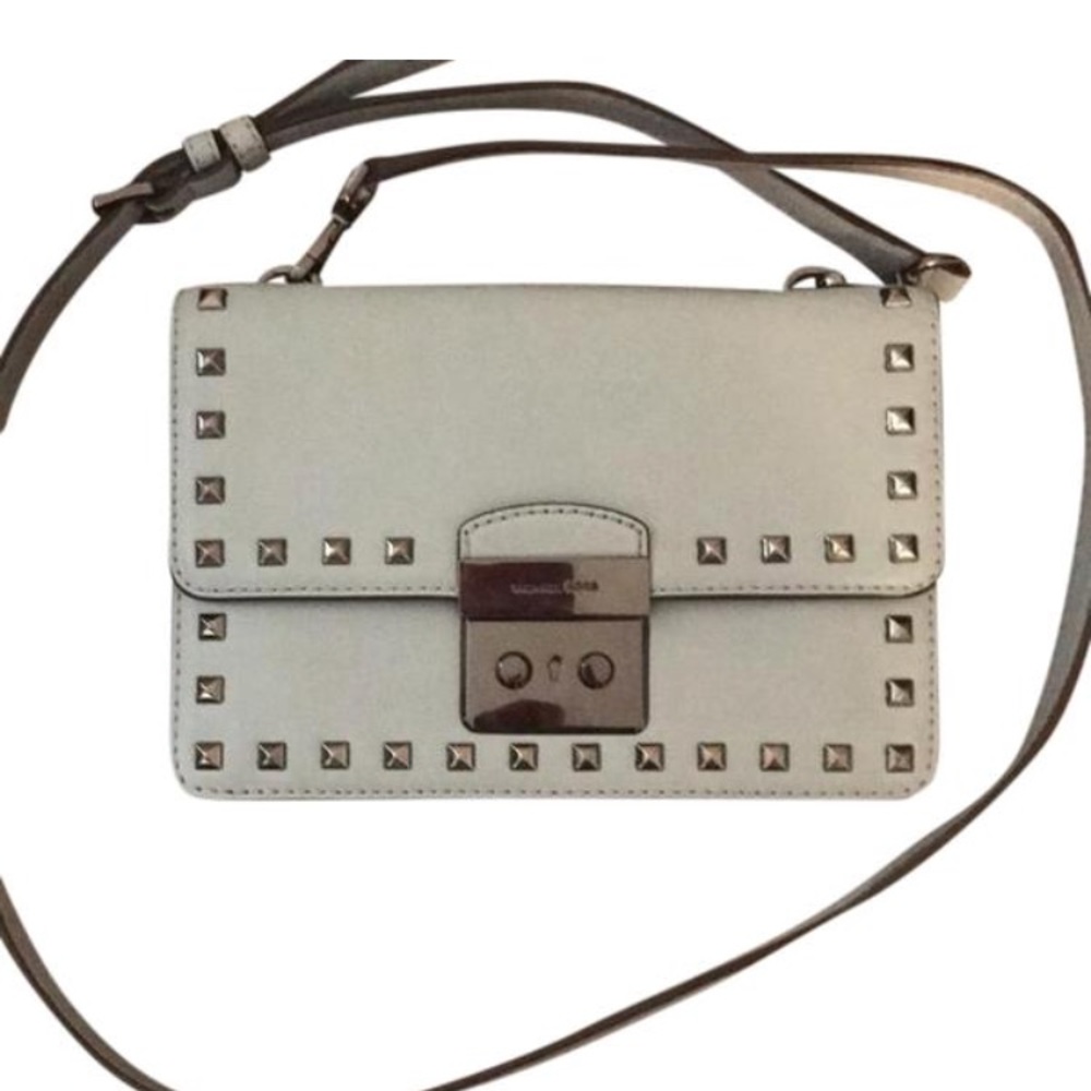 Michael Kors Sloan dusty blue studded crossbody