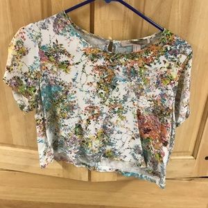 Floral Contemporary Crop Top