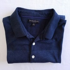 Banana Republic luxury touch color block polo