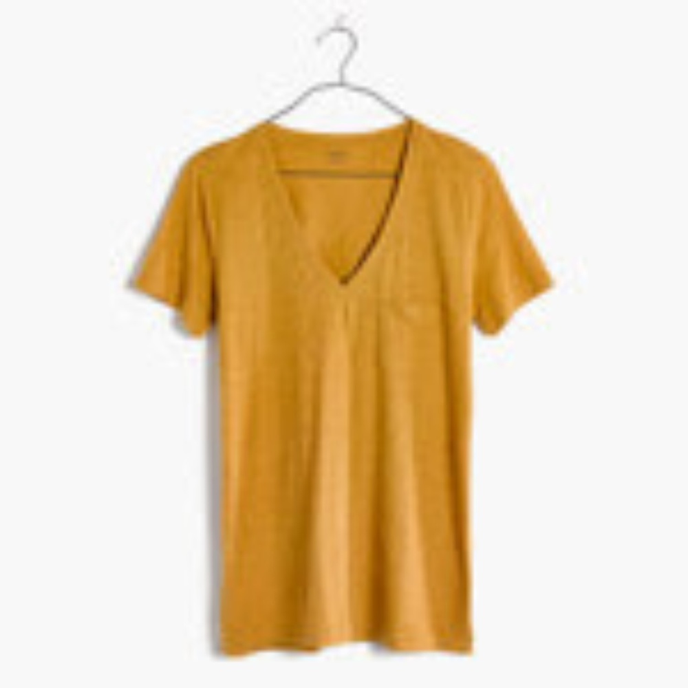 BNWT Madewell whisper cotton v-neck pocket tee