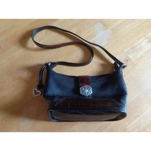 Brighton Brown and Black Leather Shoulder Bag