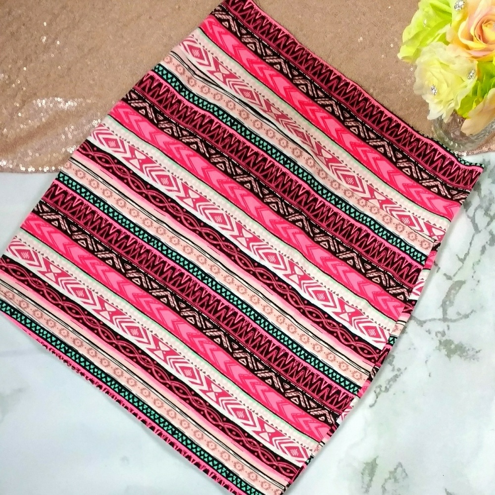 Charlotte Russe - Tribal Print Mini Skirt