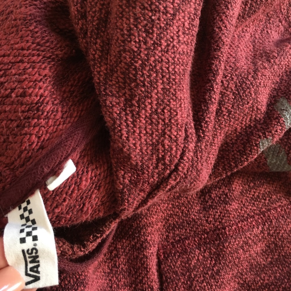 Vans knitted red/gray hoodie
