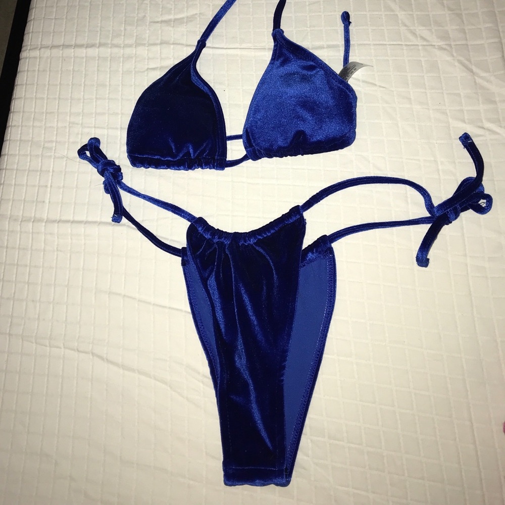 Blue velvet bikini (Small)